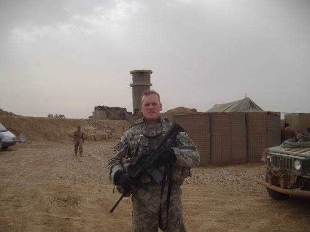 Stephen Byers serving in the United States Military.